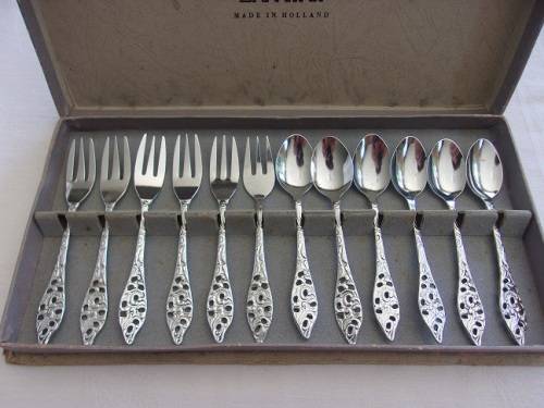 3 Boxed sets of Dutch plated cutlery for 1 bid