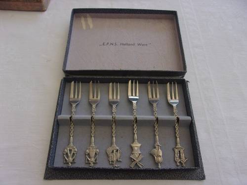 3 Boxed sets of Dutch plated cutlery for 1 bid