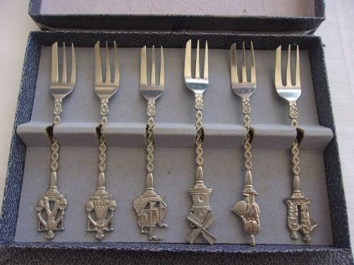 3 Boxed sets of Dutch plated cutlery for 1 bid