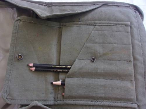 Vintage SADF canvas map and document case