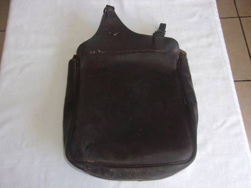 Vintage brown leather briefcase and leather saddle bag for 1 bid