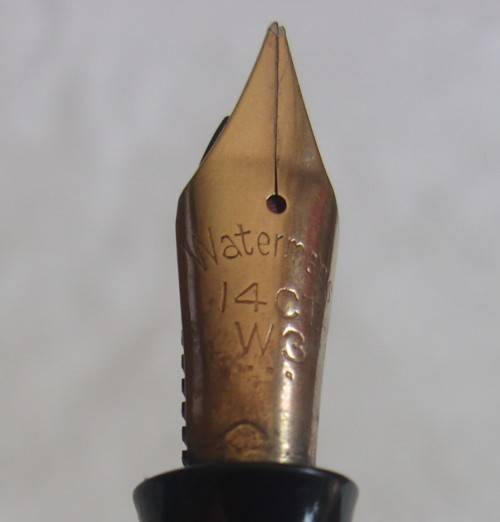 Vintage Waterman`s W3 fountain pen with 14ct gold nib