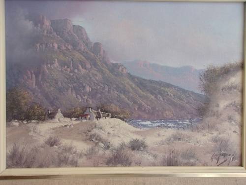 2 Lovely framed original oil on canvas paintings by Nico Coetzee for 1 bid