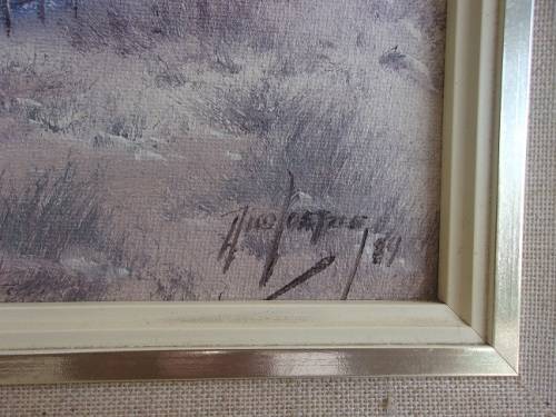2 Lovely framed original oil on canvas paintings by Nico Coetzee for 1 bid