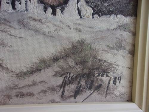 2 Lovely framed original oil on canvas paintings by Nico Coetzee for 1 bid