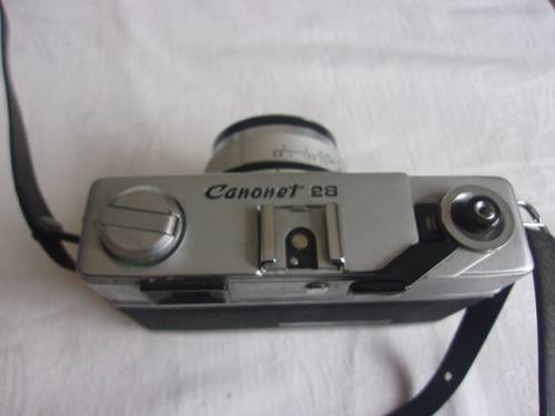 Vintage Canon Canonet 28 camera in original cover