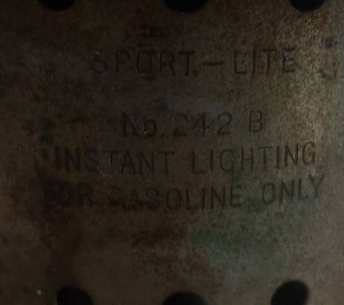 Pre WW2 Coleman 242 B Sport-Light  pressure lantern for restoration - made in Canada