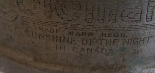 Pre WW2 Coleman 242 B Sport-Light  pressure lantern for restoration - made in Canada