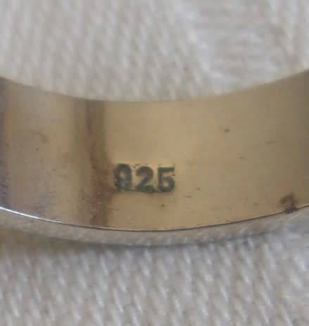 Vintage Sterling silver plain 6mm flat band ring