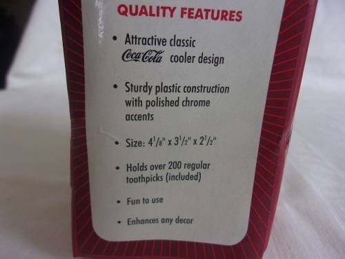 Boxed vintage Coca-Cola toothpick dispenser