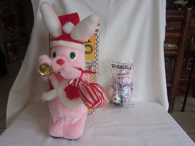 Vintage Duracell Christmas Bunny and Football Bunny for 1 bid