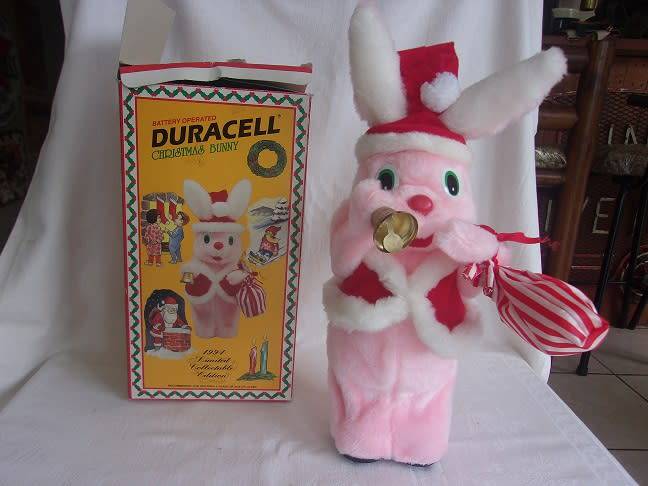 Vintage Duracell Christmas Bunny and Football Bunny for 1 bid