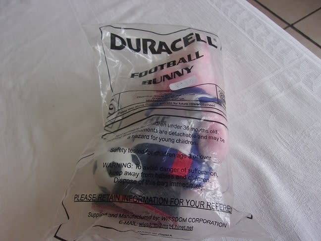 Vintage Duracell Christmas Bunny and Football Bunny for 1 bid