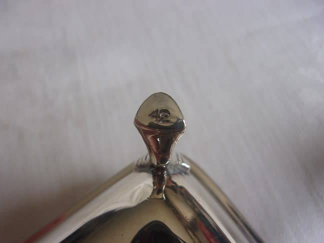 Vintage silver plated silent butler crumb box