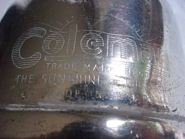 Vintage Coleman No. 249 `Scout` pressure lantern for restoration - made in Canada