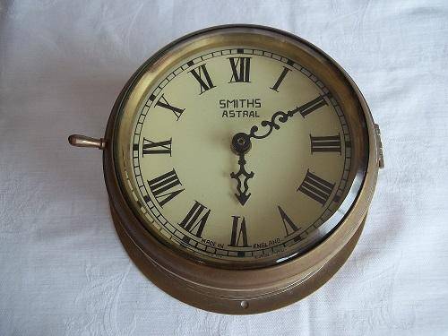 Vintage Smiths Astral brass ships clock