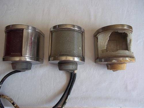 3 x vintage chromed SAR/ SAS lights