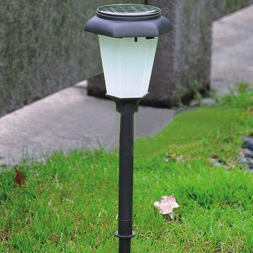 Solar Hexagon Plastic White LED Garden Light