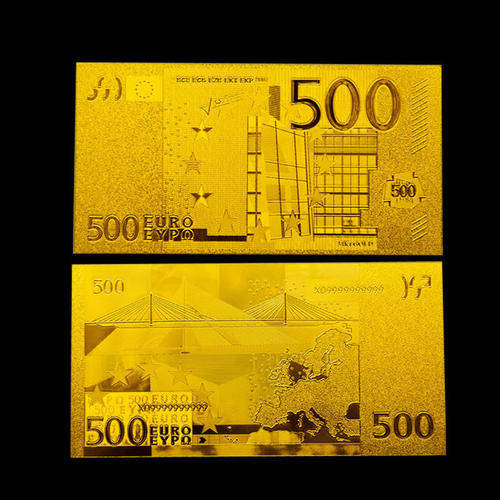 500 Euro Bank Note 24 K 0.999 Gold Foil