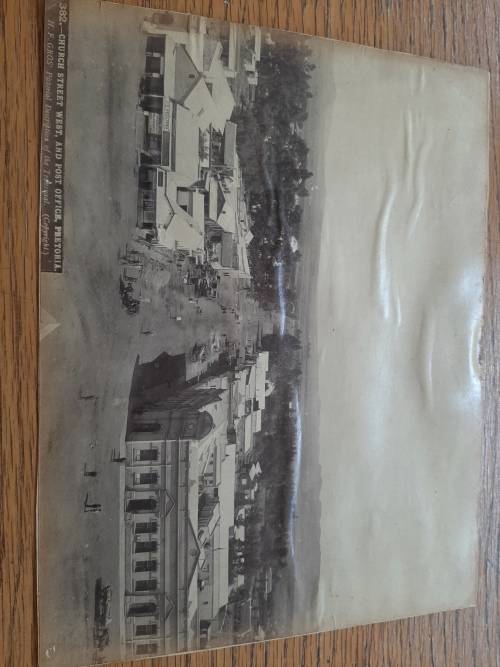 4  ZAR ANTIQUE ALBUM PHOTO PRINTS  ON CARD BOTH SIDES  PRETORIA CHURCH SQUARE