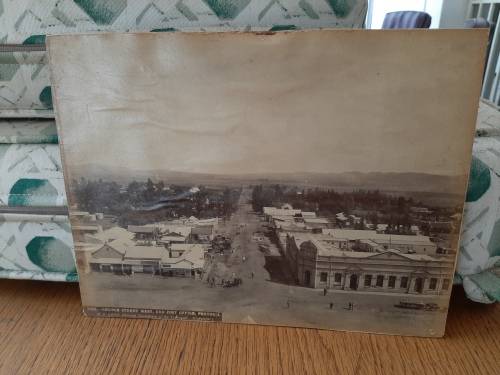 4  ZAR ANTIQUE ALBUM PHOTO PRINTS  ON CARD BOTH SIDES  PRETORIA CHURCH SQUARE