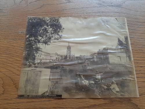 4  ZAR ANTIQUE ALBUM PHOTO PRINTS  ON CARD BOTH SIDES  PRETORIA CHURCH SQUARE