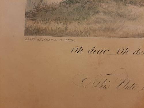 INVESTMENT !  Large  Drawn and Etched by HENRY ALKEN  Published in 1835 by Ackerman   RARE !