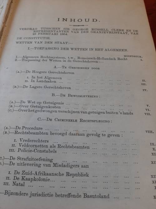 VRYSTAAT SE WETBOEK  1892    GETEKEN!