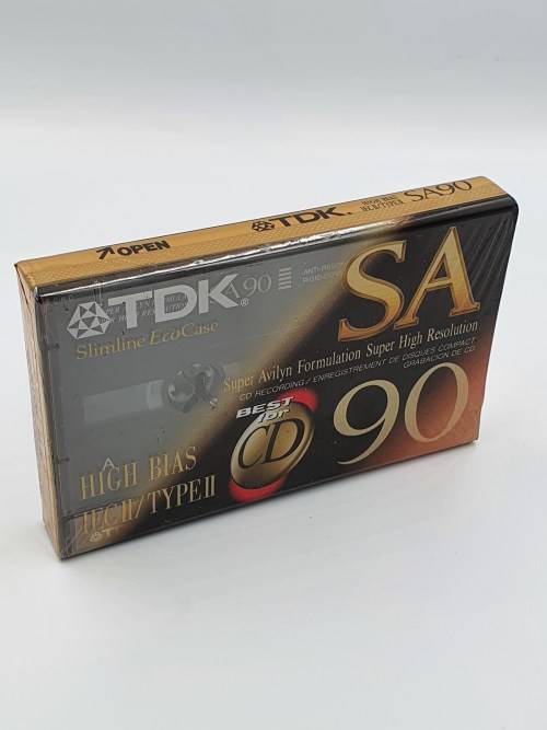 TDK SA 90 minute Super High Resolution Type II Audio Cassette New and Sealed