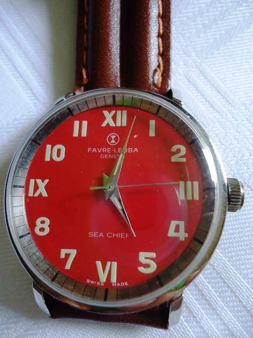 VINTAGE SWISS FAVRE LEUBA SEA CHIEF MEN'S WATCH