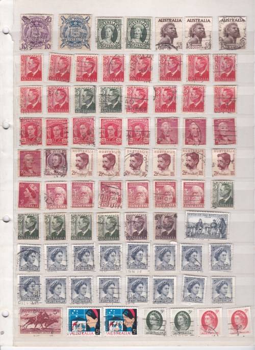 Australia - Large accumulation of pre decimal used stamps