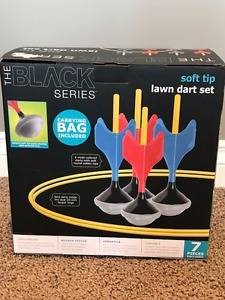 7 Pc Soft Tip Lawn Dart Set by Sharper Image, Carrying Bag Included