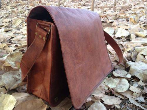 Vintage Crafts Leather Full Flap Messenger Handmade Bag Laptop Bag