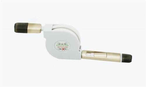2-for-1 Digitway Retractable 2-in-1 USB 2.0 Charging Cable
