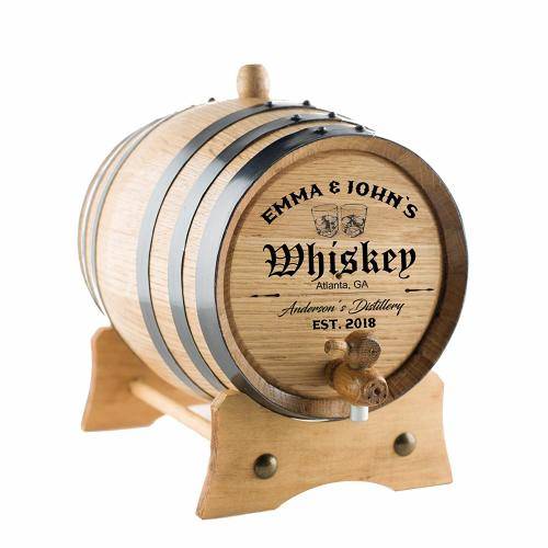 Custom Engraved American Premium Oak Aging Barrel - Whiskey Barrel