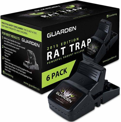 Rat Traps that Work (6 Pack) - Easy to Bait and Set, Reusable Best Rat Traps that Work Indoors and O