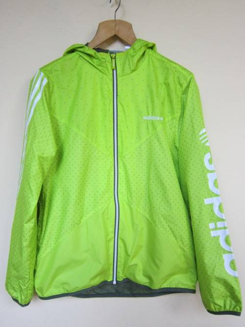 ADIDAS WOMENS LIME/GREEN ACTIVE HOODED JERSEY M