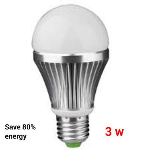 E27 3W LED Bubble Ball Bulb 220v saves up to 80% electricity  ( white )