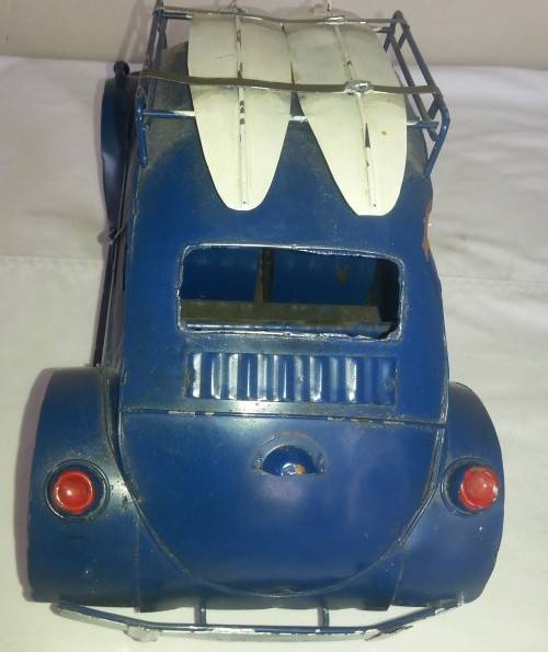 RUSTIC TIN VW BEETLE - LARGE