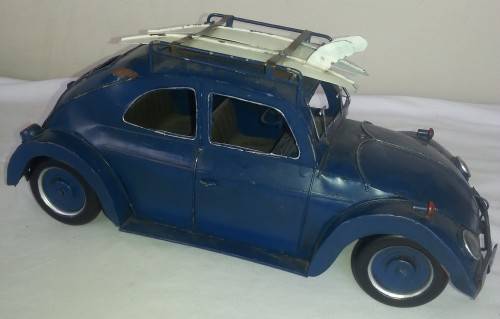 RUSTIC TIN VW BEETLE - LARGE