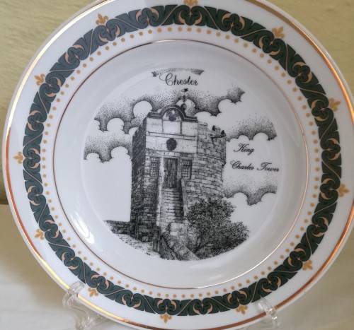 GERALD SWAN LIMITED EDITION PLATE - CHESTER - KING CHARLES TOWER