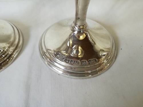 2 X SILVER PLATED WINE GOBLETS - LOVELY CONDITION