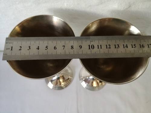 2 X SILVER PLATED WINE GOBLETS - LOVELY CONDITION