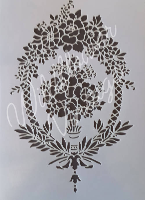 A4 HIGH QUALITY CRAFT STENCIL - FLOWER FRAME - 035