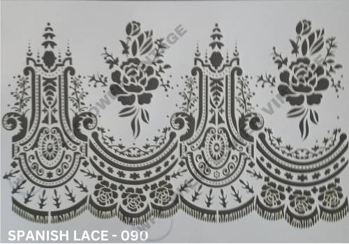 A3 - HIGH QUALITY MYLAR CRAFT STENCIL - SPANISH LACE - 090