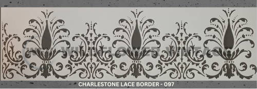 33 X 10 CM HIGH QUALITY CRAFT STENCIL - CHARLESTON LACE BORDER - 097