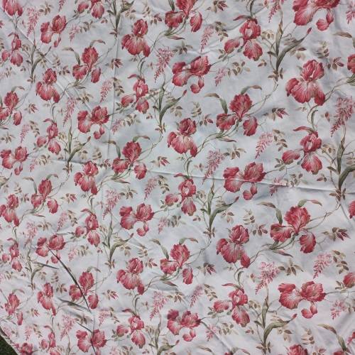 LARGE ROUND FLORAL COTTON TABLECLOTH