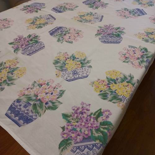 SWEET VINTAGE FLORAL PRINTED TABLECLOTH