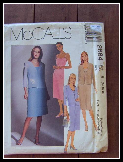 UNUSED McCALL'S PATTERN NO. 2684