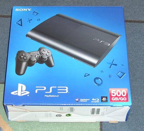 Sony PS3 500GB Super Slim Console + Controller + game + cables
